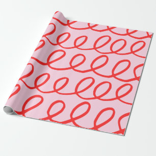 Pink and Red Abstract Wrapping Paper