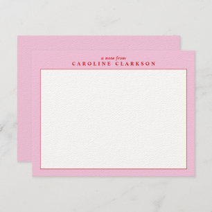 Pink and Red Border Note Card
