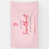 Pink and Red Bow Valentine's Baby Shower  Banner (Vertical)