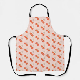 Pink and Red Cherry Fruit Pattern Apron