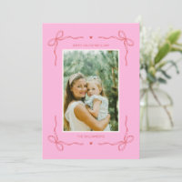 Pink and Red Coquette Bow Valentine's Day Photo