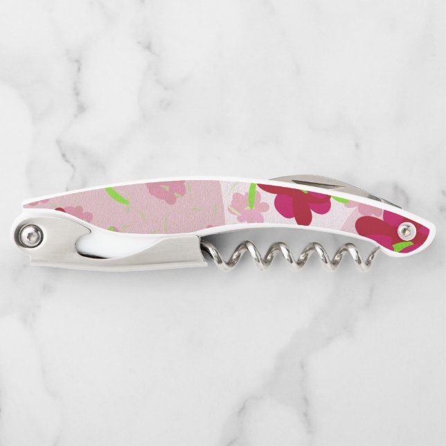 Pink and Red Flowers - Floral Corkscrew (Front)