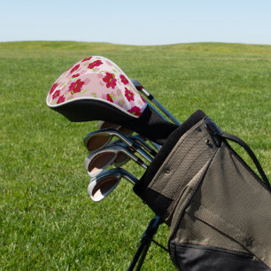 Pink and Red Flowers - Floral Golf Head Cover