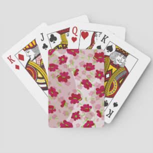 Pink and Red Flowers - Floral Playing Cards