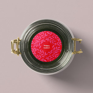 Pink and red foliage Easter Sticker