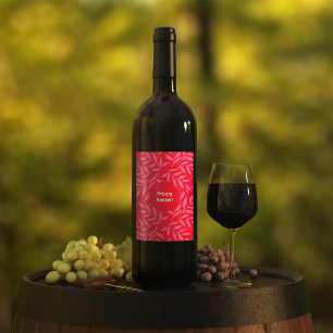 Pink and red foliage Easter Wine Label