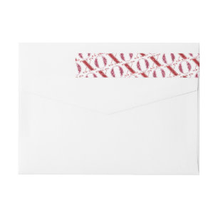 Pink and Red Glitter XOXO Valentine's Day Label