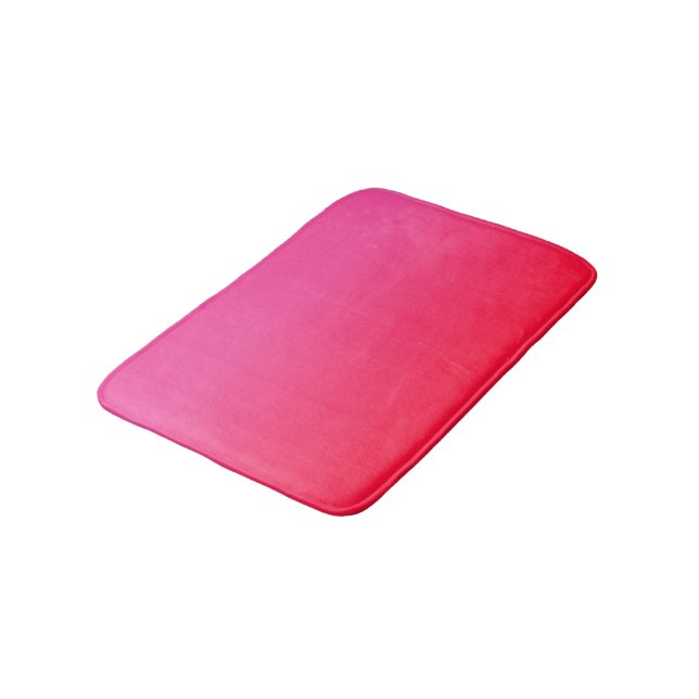 Pink and Red Gradient Bath Mat (Angled)