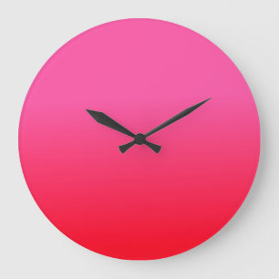 Pink and Red Gradient Large Clock