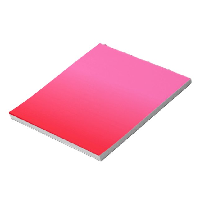 Pink and Red Gradient Notepad (Rotated)