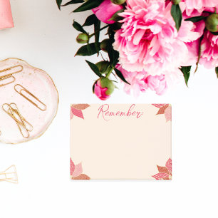 Pink and Red Happy Flower Post-it Notes