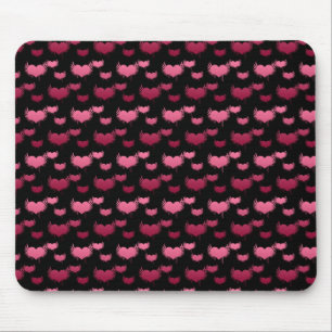 Pink and Red Hearts Pattern Mouse Mat