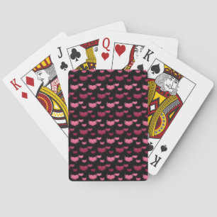 Pink and Red Hearts Pattern Playing Cards