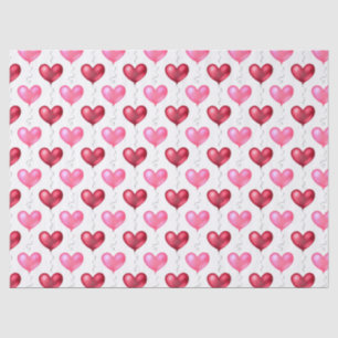 Pink and Red Hearts Valentine's Day Love Tissue Paper