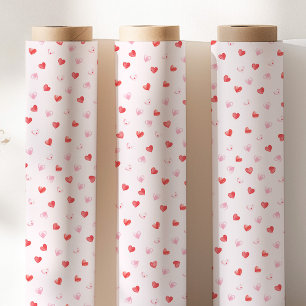 Pink and Red Hearts Wrapping Paper