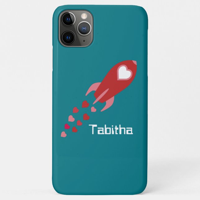 Pink and Red Love Space Ship Case-Mate iPhone Case (Back)