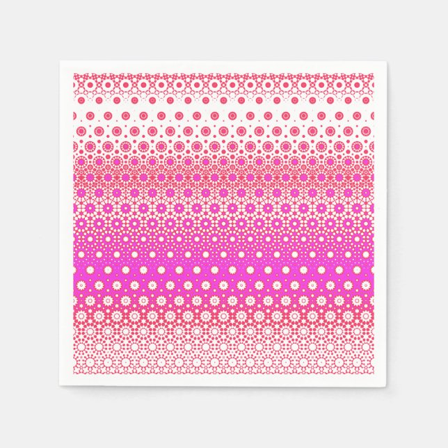 Pink and Red Mosaic Napkin (Front)