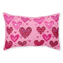 Pink and Red Patterned Hearts