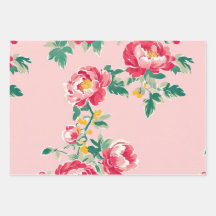 Pink and Red Peony Chinoiserie Floral