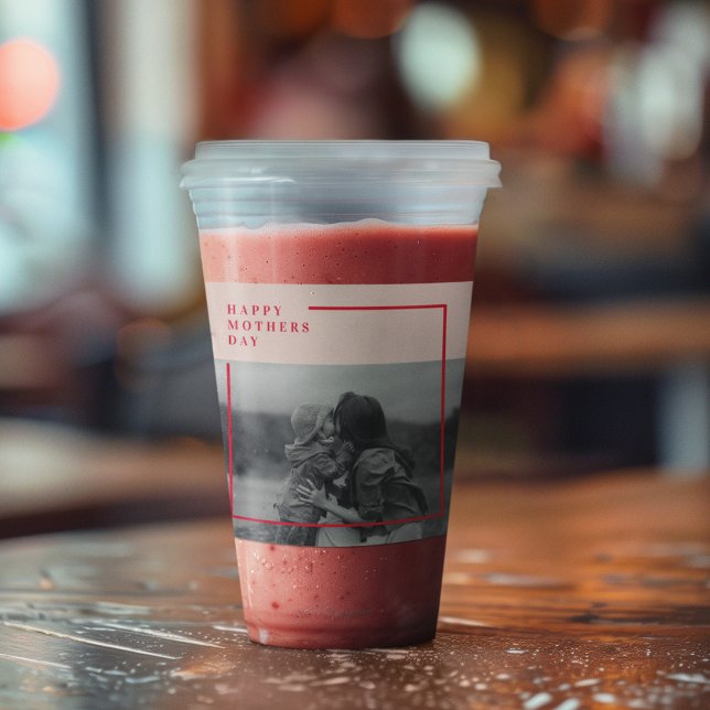  Pink and Red Photo Mother's Day Gift Acrylic Tumbler (Creator Uploaded)