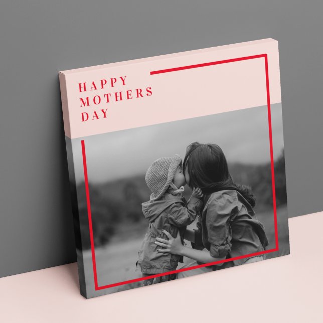  Pink and Red Photo Mother's Day Gift Canvas Print (Creator Uploaded)