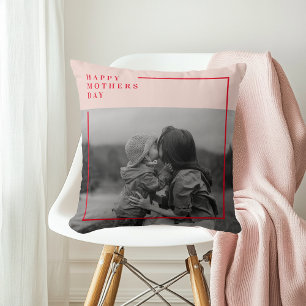  Pink and Red Photo Mother's Day Gift Cushion