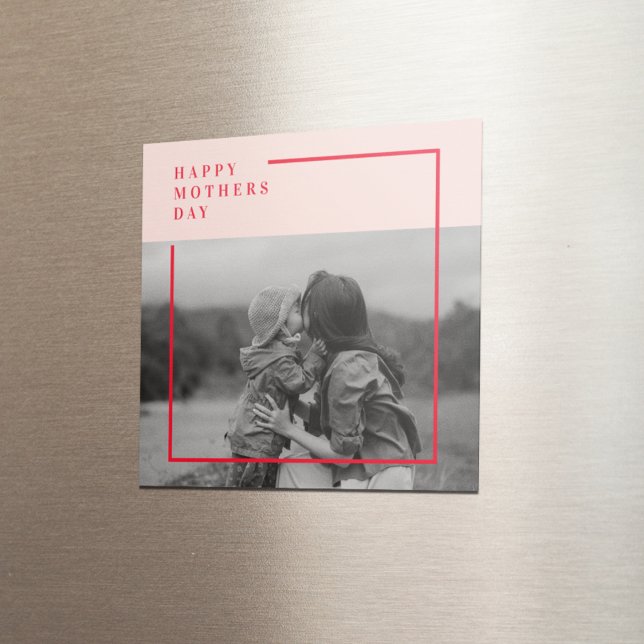  Pink and Red Photo Mother's Day Gift Magnet (Creator Uploaded)