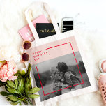 Pink and Red Photo Mother's Day Gift Tote Bag<br><div class="desc">Show your appreciation for Mum with this personalised Pink and Red Photo Mother's Day Gift! Customise this special item with a cherished photo that captures your fondest memories together. Whether it's a family portrait, a candid moment, or a favourite snapshot, this thoughtful gift is sure to warm her heart. The...</div>