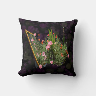 Pink And Red Poppy Popout Art, Cushion