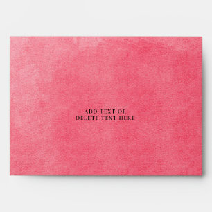 Pink and Red Poppy with Tulips Wedding Custom Envelope