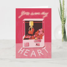 Pink and Red Retro Arcade Valentine’s Day Card 