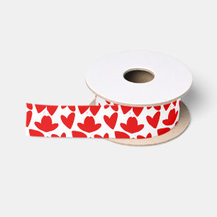 Pink And Red Romantic Happy Valentine's Day Satin Ribbon
