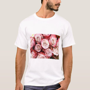 Pink And Red Roses Bouquet T-Shirt