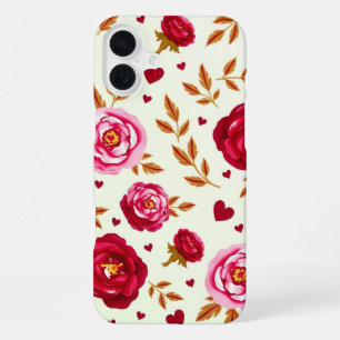 Pink and Red Roses iPhone 16 Plus Case
