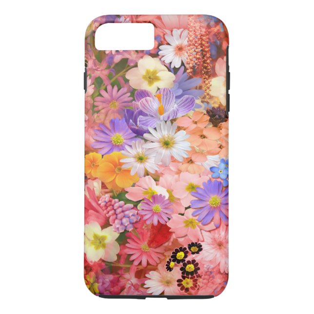 Pink and Red Spring Flowers Case-Mate iPhone Case (Back)