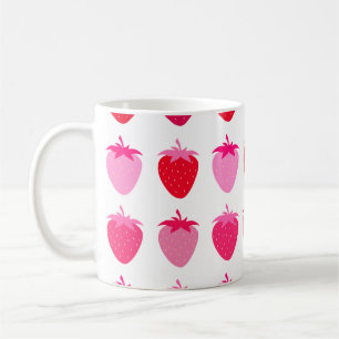 Pink And Red Strawberries Coffee Mug