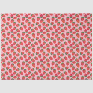 Pink and Red Strawberry  Tissue Paper