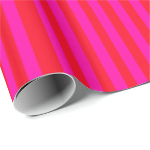 Pink and Red Stripe Goth Wrapping Paper