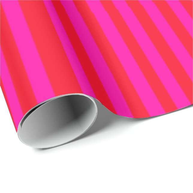 Pink and Red Stripe Goth Wrapping Paper (Roll Corner)