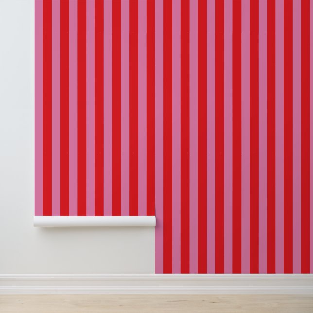 Pink and Red Stripes Wallpaper (Application)