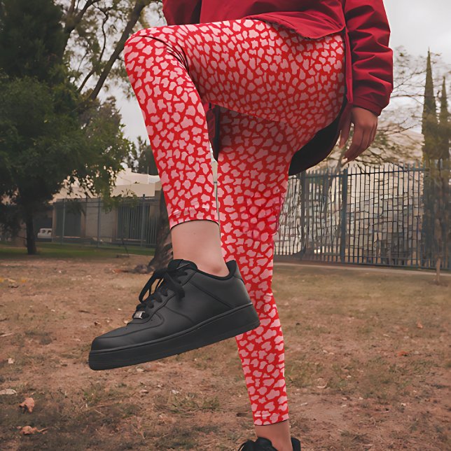 Pink and red Tiger Print  Leggings (Creator Uploaded)