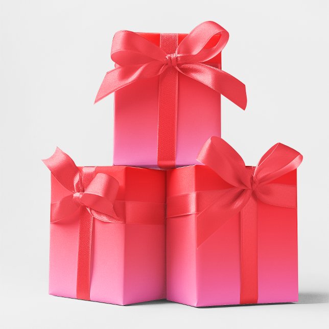 Pink and Red Valentine Gradient Wrapping Paper (Pink and Red Valentine Gradient Wrapping Paper)