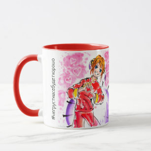 Pink and Red Valentines Day Kagura Yato Mug