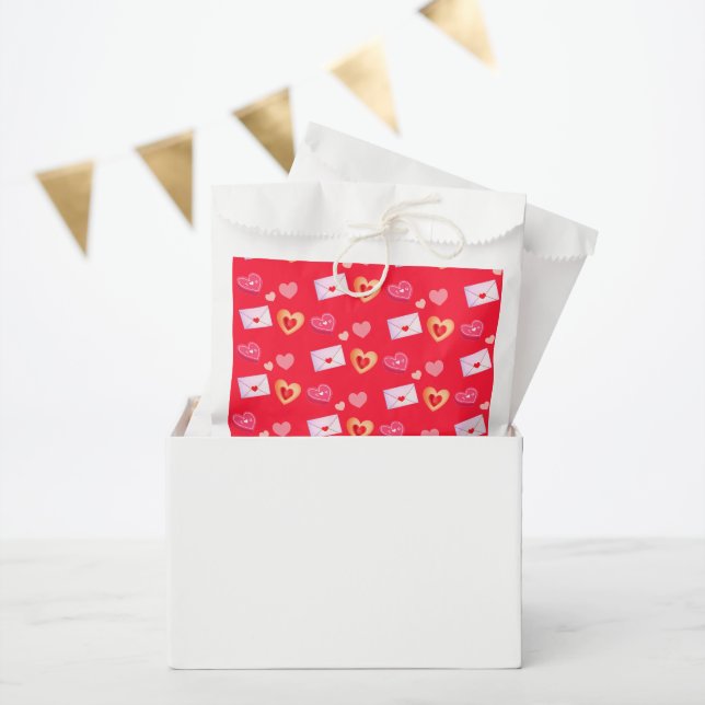 Pink And Red Valentine's Day Treats & Love Letter Favour Bags (Party)
