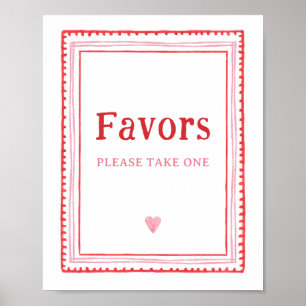 Pink and Red Valentines Favour Sign