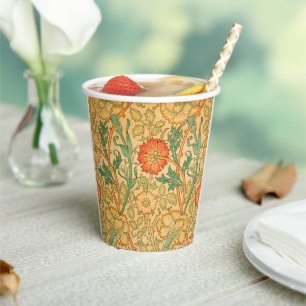 Pink and Rose by William Morris Paper Cups