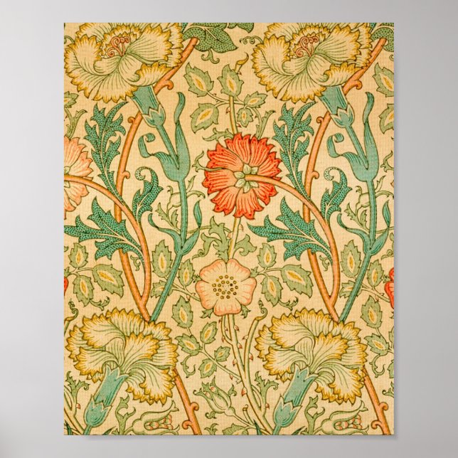 Pink And Rose By William Morris Poster (Front)