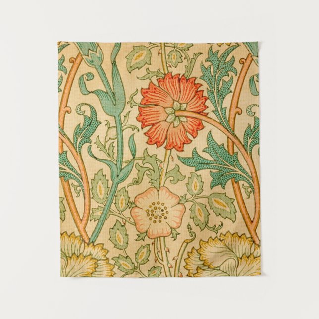 Pink And Rose By William Morris Tapestry (Front)