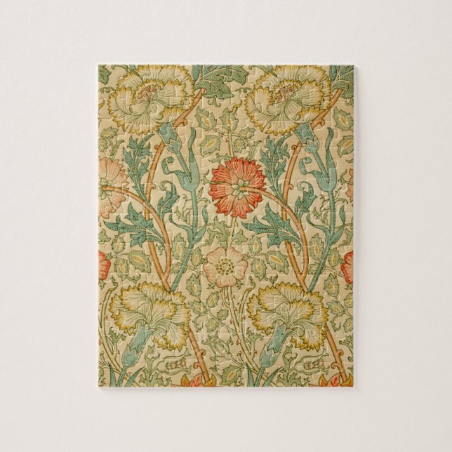 Pink and Rose by William Morris Vintage Floral Jigsaw Puzzle (Vertical)
