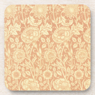 Pink and Rose by William Morris, Vintage Flowers Coaster